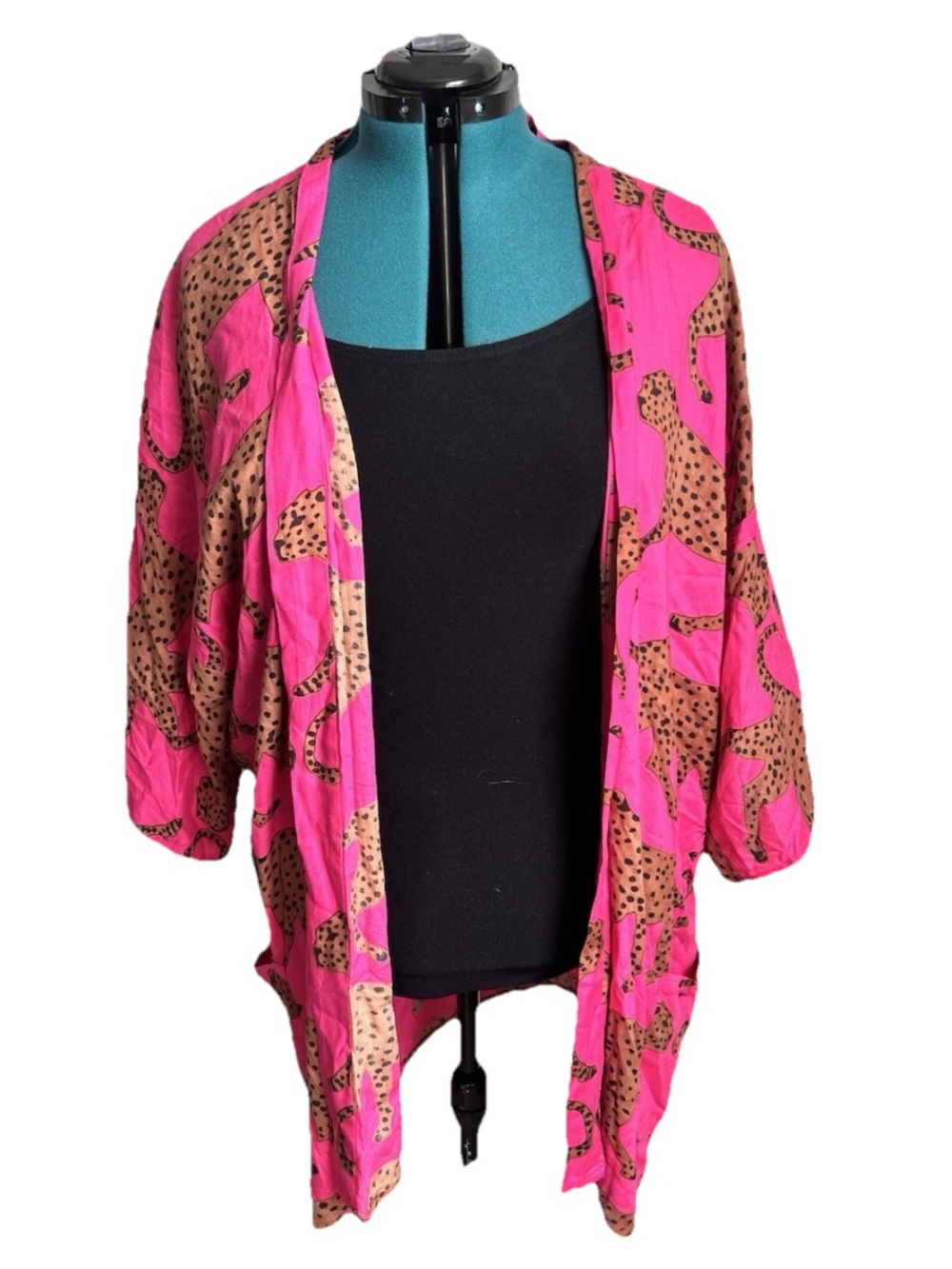 India Collection x Emerson Fry Pink Cheetah Kimono | M/L